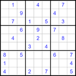 Судоку 9х9 #1194 очень трудный