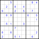 Судоку 9х9 #1195 очень трудный