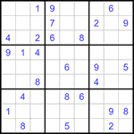 Судоку 9х9 #1200 очень трудный