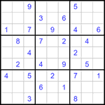 Судоку 9х9 #1201 очень трудный