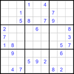 Судоку 9х9 #1203 очень трудный