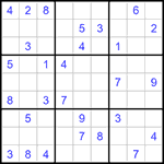 Судоку 9х9 #1205 очень трудный