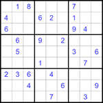 Судоку 9х9 #1207 очень трудный