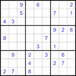 Судоку 9х9 #1212 очень трудный