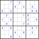 Судоку 9х9 #1217 очень трудный