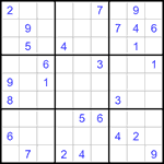 Судоку 9х9 #1218 очень трудный