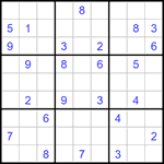 Судоку 9х9 #1219 очень трудный