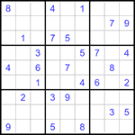 Судоку 9х9 #1220 очень трудный