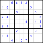 Судоку 9х9 #1224 очень трудный