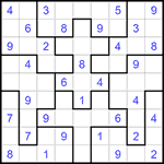 Судоку-пазл 9х9 #291 средний