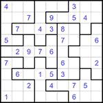 Судоку-пазл 9х9 #294 средний