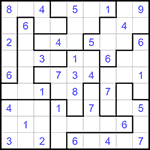 Судоку-пазл 9х9 #302 средний