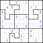 Судоку-пазл 9х9 #291 трудный