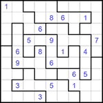 Судоку-пазл 9х9 #296 трудный