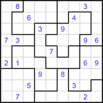 Судоку-пазл 9х9 #297 трудный