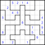 Судоку-пазл 9х9 #299 трудный