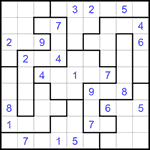 Судоку-пазл 9х9 #301 трудный