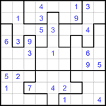 Судоку-пазл 9х9 #302 трудный