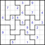 Судоку-пазл 9х9 #303 трудный