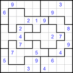 Судоку-пазл 9х9 #291 очень трудный