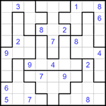 Судоку-пазл 9х9 #293 очень трудный