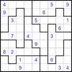 Судоку-пазл 9х9 #296 очень трудный