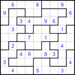 Судоку-пазл 9х9 #297 очень трудный