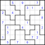 Судоку-пазл 9х9 #300 очень трудный