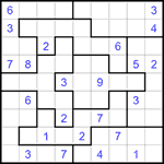 Судоку-пазл 9х9 #301 очень трудный