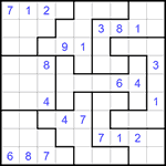 Судоку-пазл 9х9 #302 очень трудный