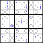 Судоку “Чет-нечет” 9х9 #226 очень трудный
