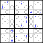 Судоку “Чет-нечет” 9х9 #239 очень трудный