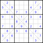 Судоку Х 9х9 326 легкий