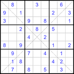 Судоку Х 9х9 327 легкий