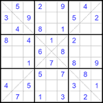 Судоку Х 9х9 328 легкий