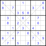 Судоку Х 9х9 329 легкий