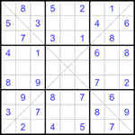 Судоку Х 9х9 331 легкий