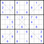 Судоку Х 9х9 332 легкий