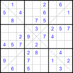 Судоку Х 9х9 335 легкий