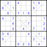 Судоку Х 9х9 336 легкий