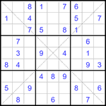 Судоку Х 9х9 337 легкий
