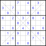 Судоку Х 9х9 338 легкий