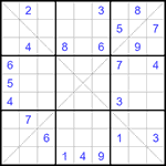 Судоку Х 9х9 #301 средний