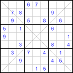 Судоку Х 9х9 #302 средний