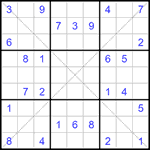 Судоку Х 9х9 #303 средний