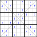 Судоку Х 9х9 #304 средний