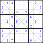 Судоку Х 9х9 #309 средний