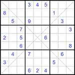 Судоку Х 9х9 #310 средний