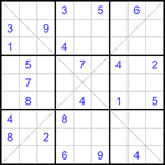 Судоку Х 9х9 #311 средний