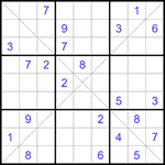 Судоку Х 9х9 #312 средний